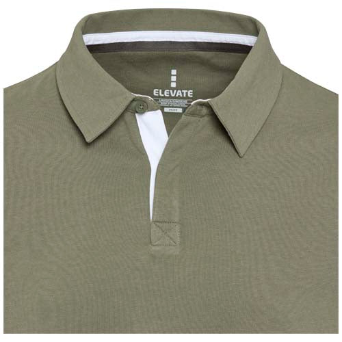 Unisex Clyde Rugby Polo Sweatshirt in Khaki, individuell bedruckbar, Werbeartikel von Signalshop.de.