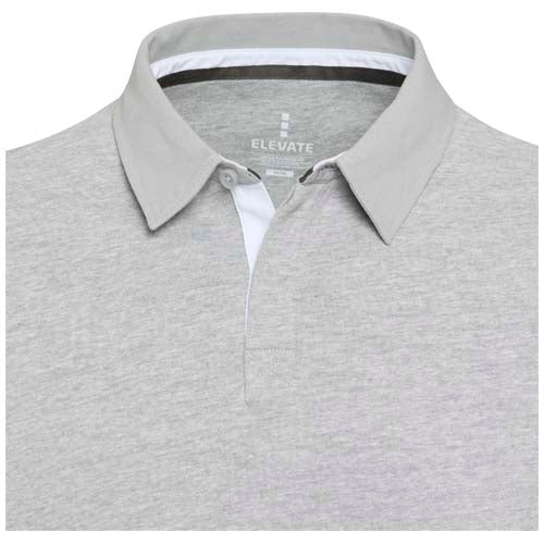 Unisex Clyde Rugby Polo Sweatshirt in Grau aus Bio-Material, individuell bedruckbar. Signalshop.de Werbeartikel.