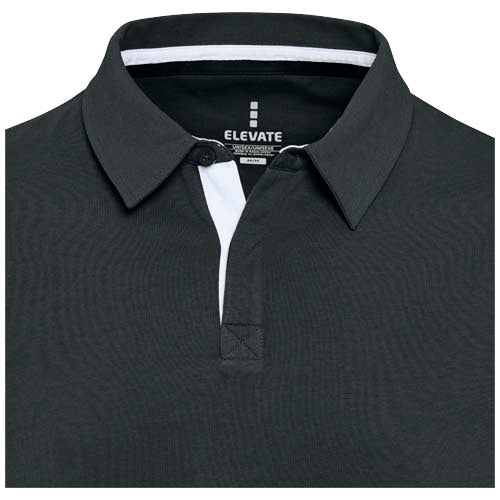 Clyde Rugby Polo Sweatshirt Unisex in Dunkelgrau, individuell gestaltbar, von Signalshop.de; Werbeartikel, Werbegeschenke.