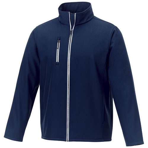 Orion Softshelljacke für Herren in Dunkelblau, individuell bedruckbar mit Logo, Signalshop.de Werbeartikel.