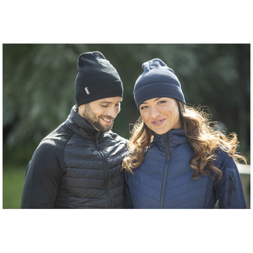 Hale Polylana® Strickmütze in Schwarz, nachhaltig, individuell gestaltbar mit Logo, Signalshop.de Werbeartikel