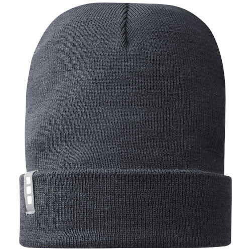 Hale Polylana® Strickmütze in Dunkelgrau, nachhaltig, individuell mit Logo bedruckbar, Signalshop.de Werbeartikel.