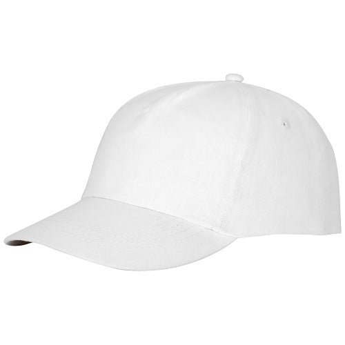 Weiße Feniks 5-Panel-Kappe aus Netzmaterial, individuell mit Logo bedruckbar, erhältlich bei Signalshop.de, Werbemittel.