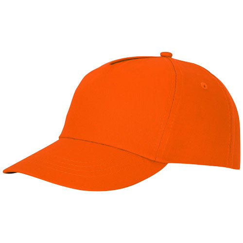 Orange Feniks Kappe mit 5 Segmenten, individuell gestaltbar, ideal als Werbeartikel bei Signalshop.de.