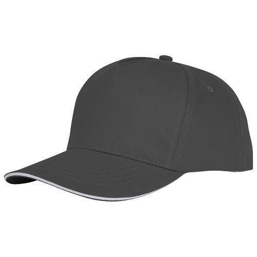Ceto Kappe mit 5 Segmenten, Sandwichschirm, dunkelgrau, individuell bedruckbar bei Signalshop.de, Werbeartikel.