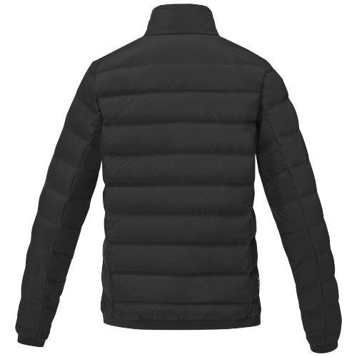 Schwarze Macin Daunenjacke für Damen aus recyceltem Material, individuell mit Logo bedruckbar, Signalshop.de Werbeartikel.