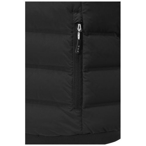 Schwarze Macin Daunenjacke für Damen aus recyceltem Material, individualisierbar, erhältlich bei Signalshop.de, Werbemittel.