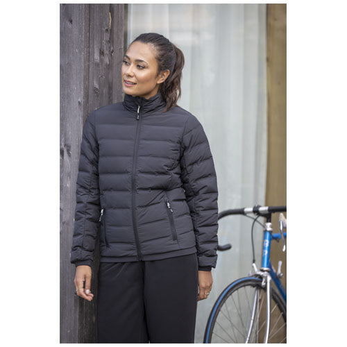 Macin Daunenjacke für Damen, schwarz, recycelte Materialien, individuell bedruckbar, Signalshop.de Werbeartikel