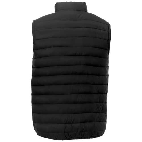 Schwarzer Pallas recycelter Herren-Bodywarmer von Signalshop.de, isoliert, individuell mit Logo bedruckbar, ideal als Werbeartikel.