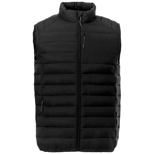 Schwarzer Pallas Herren-Bodywarmer, recycelt, isoliert, individuell mit Logo von Signalshop.de, Werbeartikel.