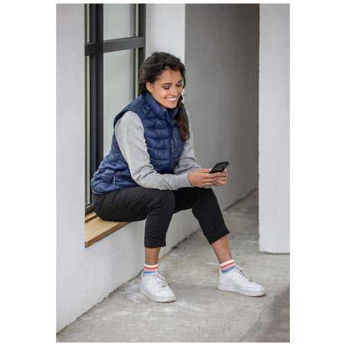 Pallas recycelter Damen-Bodywarmer, blau, wattiert, individuell mit Logo bedruckbar, Signalshop.de Werbeartikel.