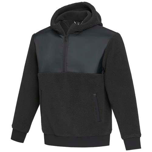Evans Sherpa Fleecepullover in Schwarz mit Half-Zip, individuell gestaltbar mit Logo, von Signalshop.de; Werbeartikel, Werbegeschenke, Werbemittel, Giveaway.