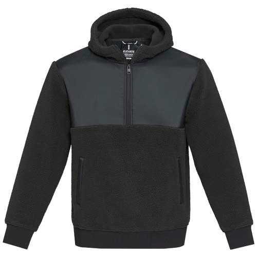 Evans Sherpa Fleecepullover in Schwarz, recyceltes Material, individuell mit Logo bedruckbar, Signalshop.de Werbeartikel.