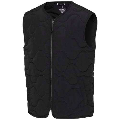 Quarz GRS-recycelte Unisex Thermoweste in Schwarz, wattiert, individuell bedruckbar, bei Signalshop.de kaufen. Werbeartikel, Werbegeschenke, Werbemittel, Giveaway.