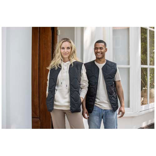 Unisex Quarz GRS-recycelte Thermoweste in Schwarz, individuell gestaltbar, erhältlich bei Signalshop.de für Werbeartikel.