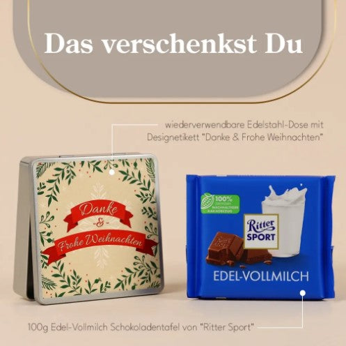 Weihnachtsdose „Danke & Frohe Weihnachten“