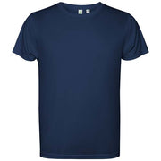 Blaues Estoril T-Shirt für Kinder, individuell bedruckbar, erhältlich bei Signalshop.de, Werbeartikel.