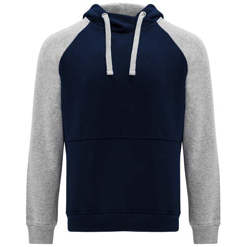 Zweifarbiger Kapuzenpullover für Kinder, navy und grau, individualisierbar mit Logo bei Signalshop.de, Werbeartikel, Werbegeschenke.