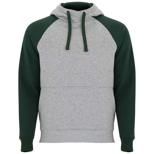 Zweifarbiger Kapuzenpullover fr Kinder in Grau-Grn von Signalshop.de, individuell bedruckbar, Werbeartikel, Werbegeschenke.