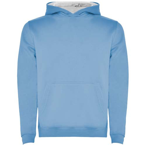 Hellblauer Urban Kapuzenpullover fffur Kinder, individuell mit Logo bedruckbar bei Signalshop.de, Werbeartikel Giveaway.