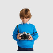Kinder-Sweatshirt in Blau, individualisierbar mit Logo, ideal als Werbeartikel von Signalshop.de