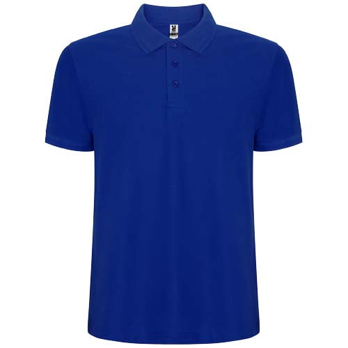Blaues Pegaso Premium Poloshirt für Kinder von Signalshop.de, individuell bedruckbar, idealer Werbeartikel.