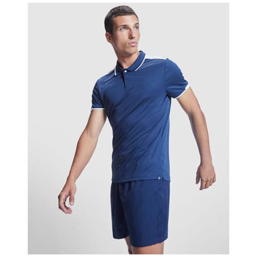 Blaues Tamil Sport Poloshirt für Herren, individuell bedruckbar, erhältlich bei Signalshop.de, ideal für Sport und Fitness.