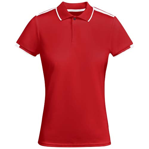 Rotes Tamil Sport Poloshirt für Damen von Signalshop.de, Funktionspolo individuell gestaltbar, ideal für Werbeartikel, Werbemittel.