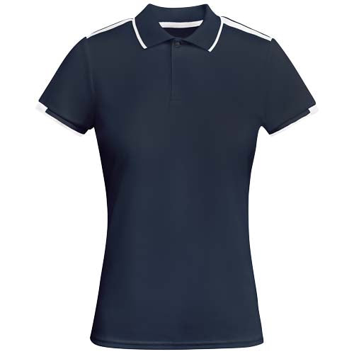 Damen Sport Poloshirt in Dunkelblau, individuell bedruckbar, ideal für Fitness bei Signalshop.de, Werbeartikel.
