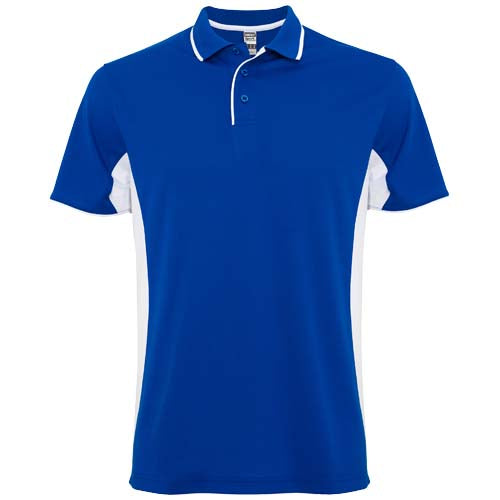 Montmelo Sport Poloshirt Unisex in Blau mit weien Details, individuell bedruckbar, Signalshop.de Werbeartikel.