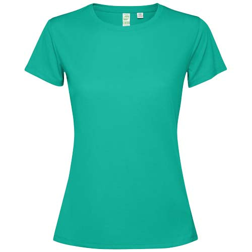 Grünes Estoril T-Shirt für Damen von Roly, individuell bedruckbar mit Logo, erhältlich bei Signalshop.de, Werbeartikel.