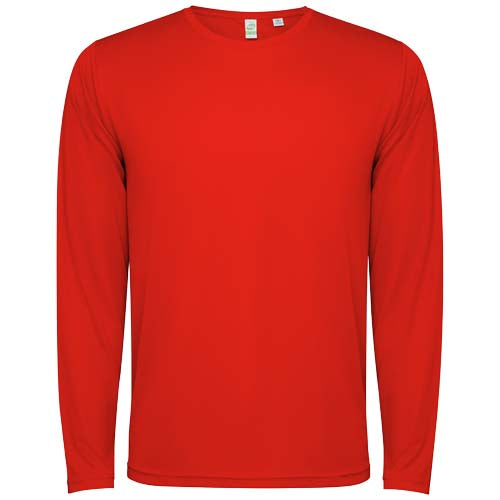 Rotes Estoril Langarm-Shirt Unisex von Signalshop.de, individuell bedruckbar, idealer Werbeartikel.