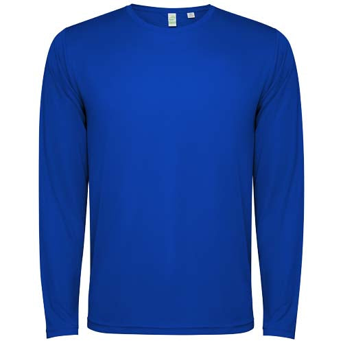 Estoril Langarm-Shirt Unisex in Blau, individuell bedruckbar mit Logo von Signalshop.de, ideal als Werbegeschenk.