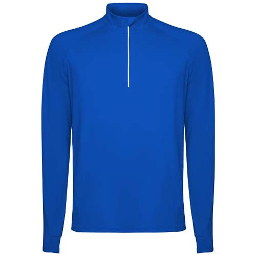 Blaues Estambul Half-Zip Sweatshirt fr Herren von Roly, individuell mit Logo bedruckbar auf Signalshop.de, Werbeartikel.
