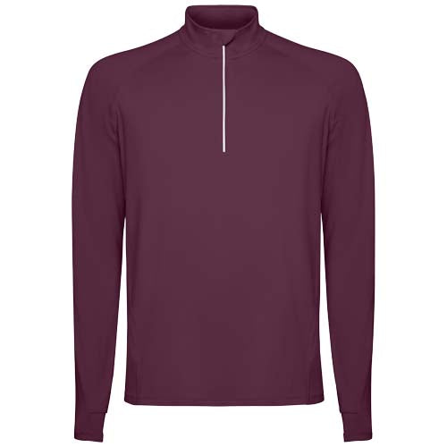 Bordeauxrotes Roly Estambul Half-Zip Sweatshirt für Herren, individuell gestaltbar mit Logo, erhältlich bei Signalshop.de; Werbeartikel, Werbegeschenke, Werbemittel, Giveaway.
