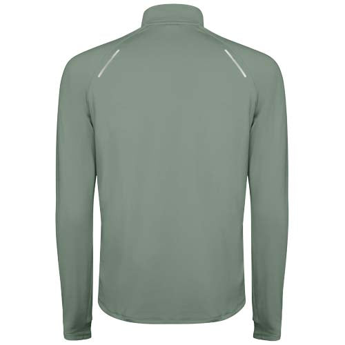 Grünes Estambul Half-Zip Sweatshirt für Herren, individuell bedruckbar, erhältlich bei Signalshop.de, idealer Werbeartikel.