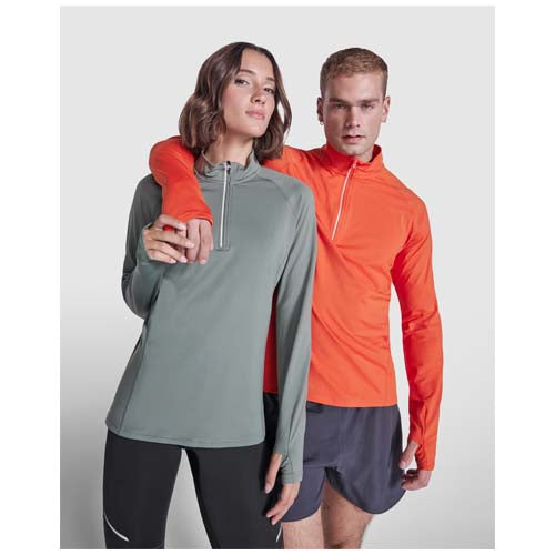 Estambul Half-Zip Sweatshirt für Damen in Grau, individuell gestaltbar, erhältlich bei Signalshop.de. Werbeartikel.