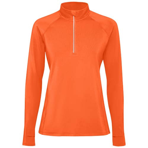 Orange Estambul Half-Zip Sweatshirt für Damen von roly bei Signalshop.de, individuell gestaltbar als Werbeartikel.