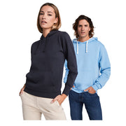 Urban Damen Kapuzenpullover in Blau und Schwarz von roly, individuell gestaltbar mit Logo, erhältlich bei Signalshop.de, ideal als Werbeartikel, Werbegeschenke, Werbemittel, Giveaway.