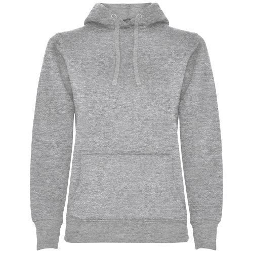 Grauer Urban Kapuzenpullover für Damen von Roly, individuell gestaltbar mit Logo bei Signalshop.de, idealer Werbeartikel.