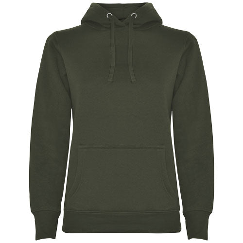Urban Damen Kapuzenpullover in Olivgrün, individuell mit Logo bedruckbar, erhältlich bei Signalshop.de, ideal als Werbeartikel, Werbegeschenk, Werbemittel oder Giveaway.