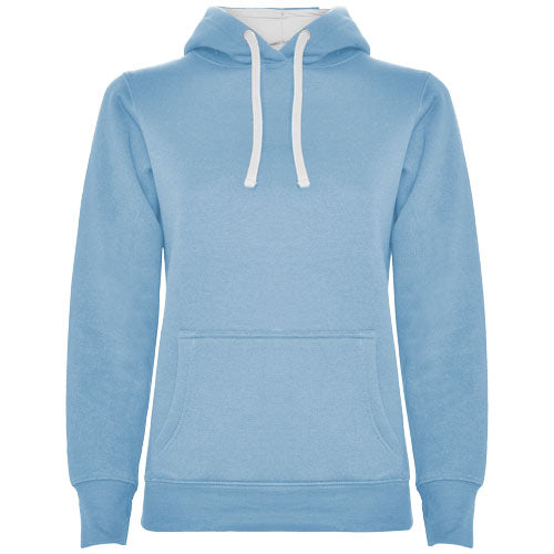 Urban Damen Kapuzenpullover in Blau von roly, individuell bedruckbar, erhältlich bei Signalshop.de als Werbeartikel.