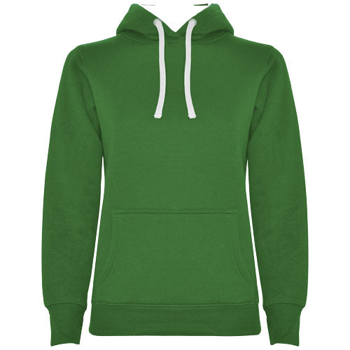 Grüner Urban Kapuzenpullover für Damen, individuell bedruckbar mit Logo, von Signalshop.de; Werbeartikel, Werbegeschenke, Werbemittel, Giveaway.