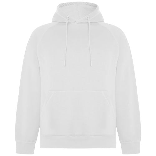 Weißer Vinson Kapuzenpullover aus Bio-Baumwolle, unisex, individuell bedruckbar, Signalshop.de Werbeartikel.