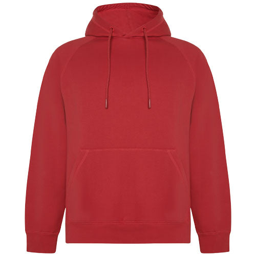 Roter Vinson Kapuzenpullover aus Bio-Baumwolle, unisex, von Signalshop.de; individuell bedruckbar; Werbeartikel.