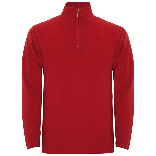 Roter Herren-Fleecepullover Himalaya 1/4 Zip, individuell gestaltbar, Signalshop.de Werbeartikel.