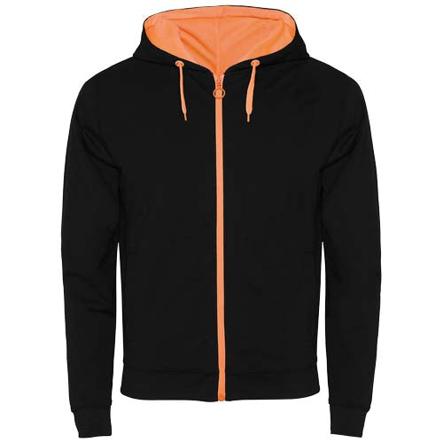 Schwarze Fuji Kaputzensweatjacke Unisex von Roly, individuell bedruckbar, erhältlich bei Signalshop.de, ideal als Werbemittel.