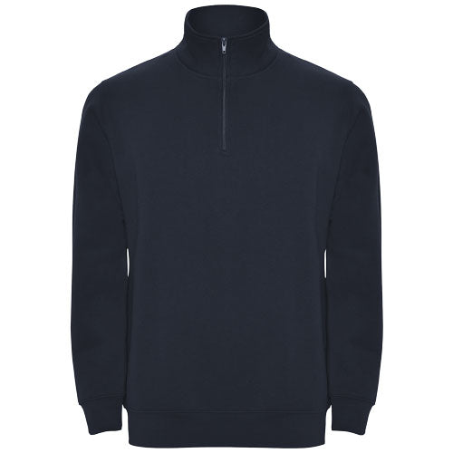 Aneto Pullover mit Viertelreißverschluss, dunkelblau, individuell bedruckbar, Werbeartikel von Signalshop.de.
