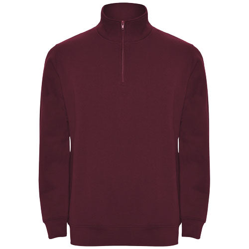 Bordeauxfarbener Aneto Pullover mit Viertelreißverschluss von Signalshop.de, individuell gestaltbar als Werbeartikel.