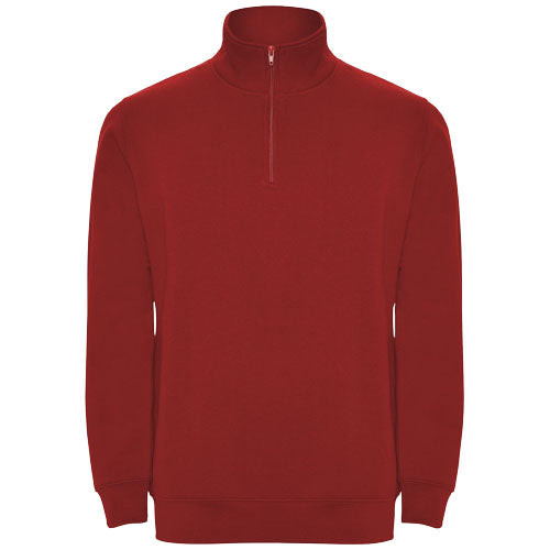 Aneto Pullover mit Viertelreißverschluss in Rot, gestrickt, individuell mit Logo von Signalshop.de bedruckbar, ideal als Werbeartikel, Werbegeschenke, Werbemittel, Giveaway.